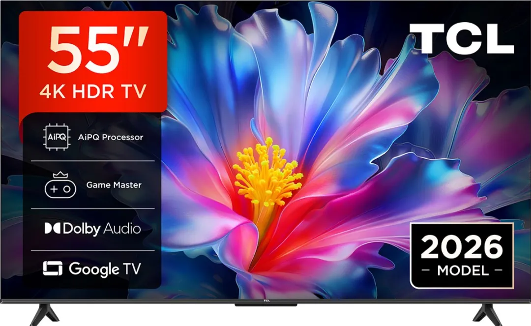 TCL 55P6L 55 inch 4K QLED Smart TV - Zwart