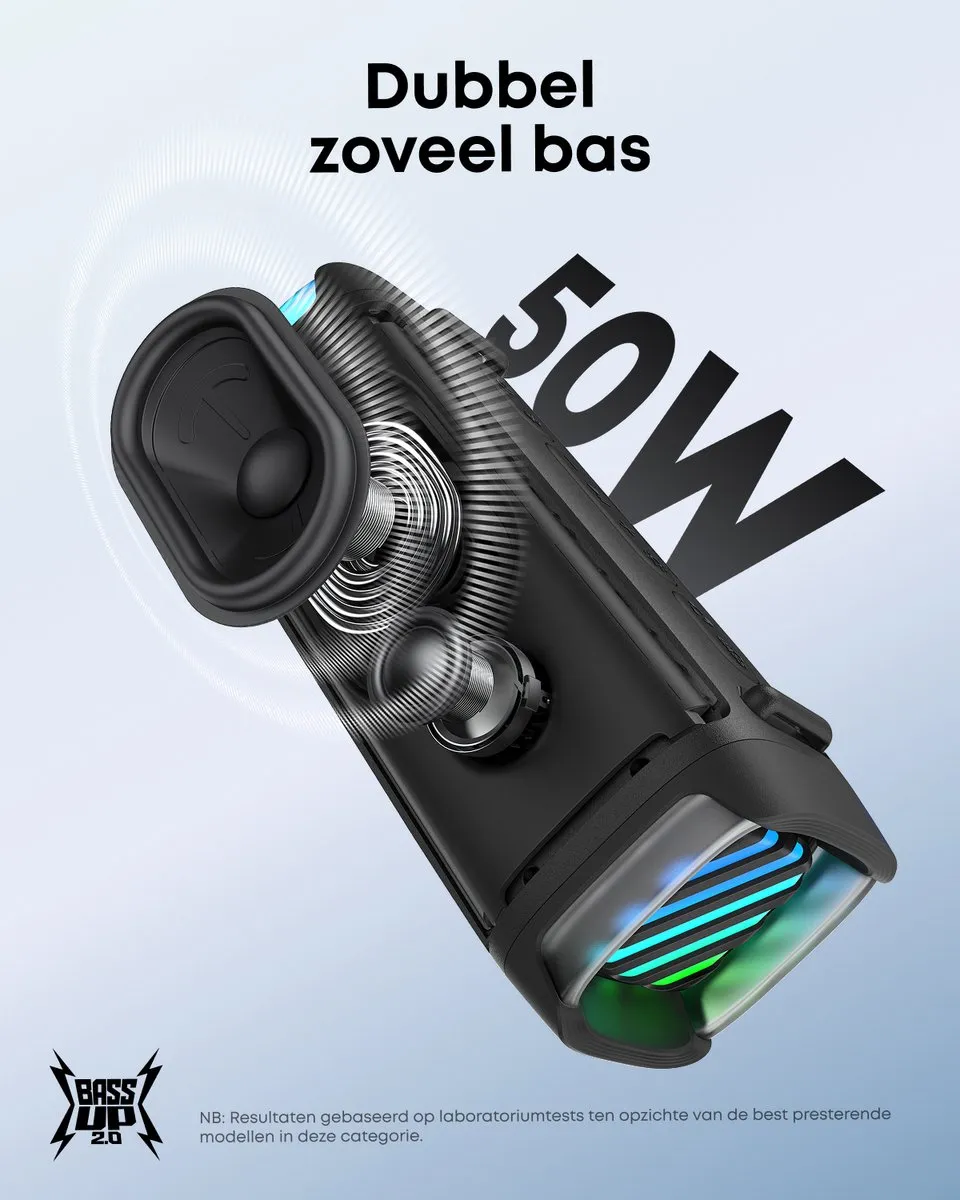 Soundcore Boom 3i D5100A10 Outdoorluidspreker - 50W - IP68 - Zwart