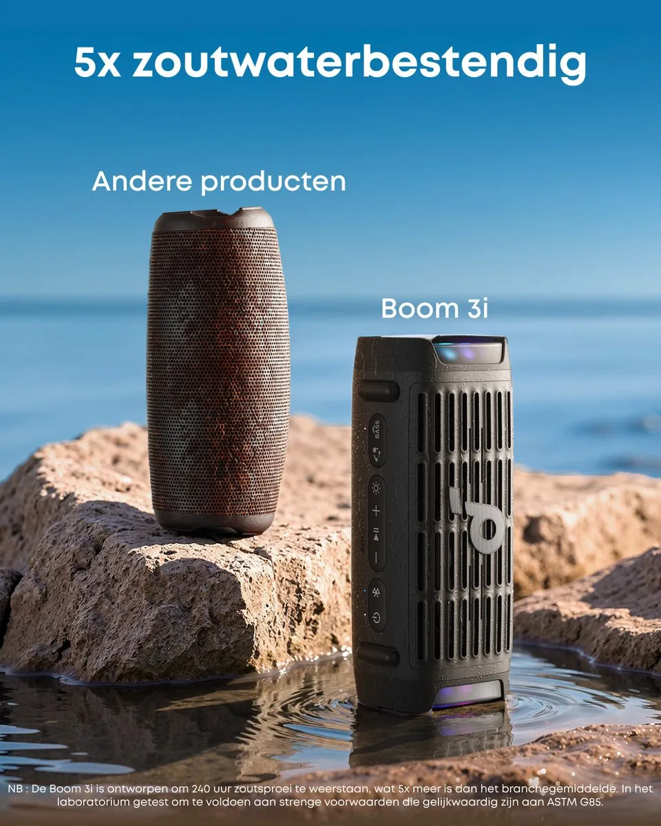 Soundcore Boom 3i D5100A10 Outdoorluidspreker - 50W - IP68 - Zwart
