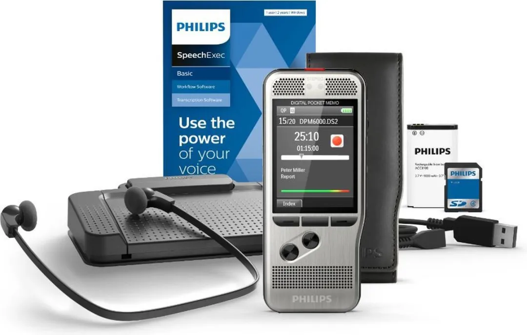 Philips DPM6700 DPM6000 Dicteerapparaat - Zilver