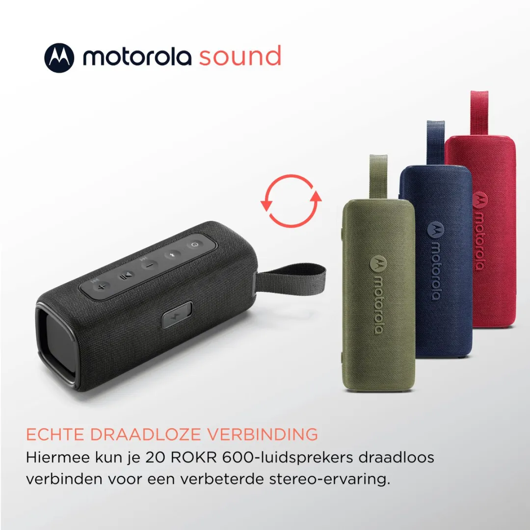 Motorola ROKR 600 Draadloze Stereoluidspreker - 30W - Zwart