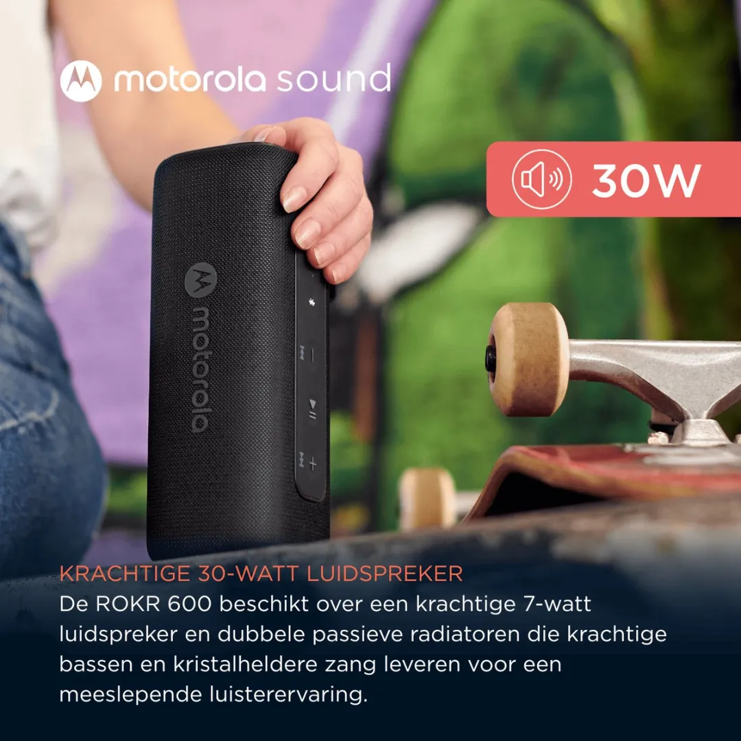 Motorola ROKR 600 Draadloze Stereoluidspreker - 30W - Zwart