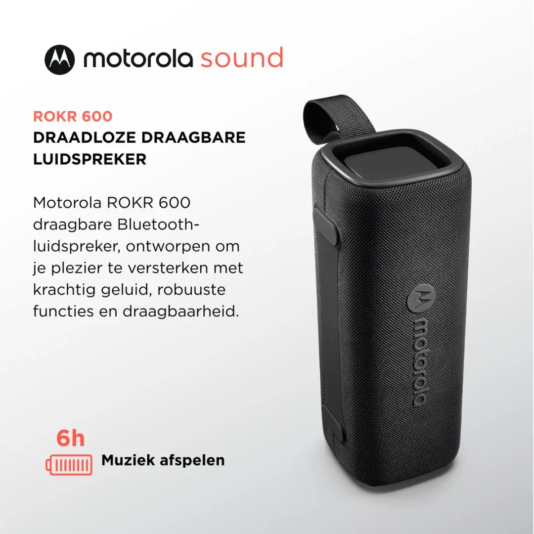 Motorola ROKR 600 Draadloze Stereoluidspreker - 30W - Zwart