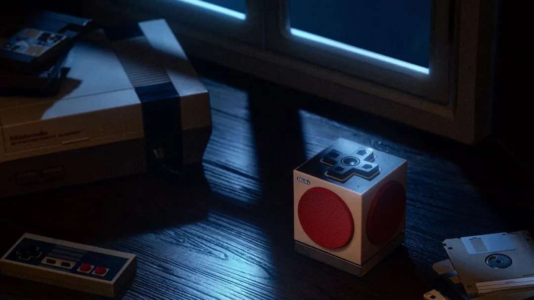 8Bitdo Retro Cube 2 Speaker - Draadloos - 10W - Retro Grijs - afbeelding 6 van 6