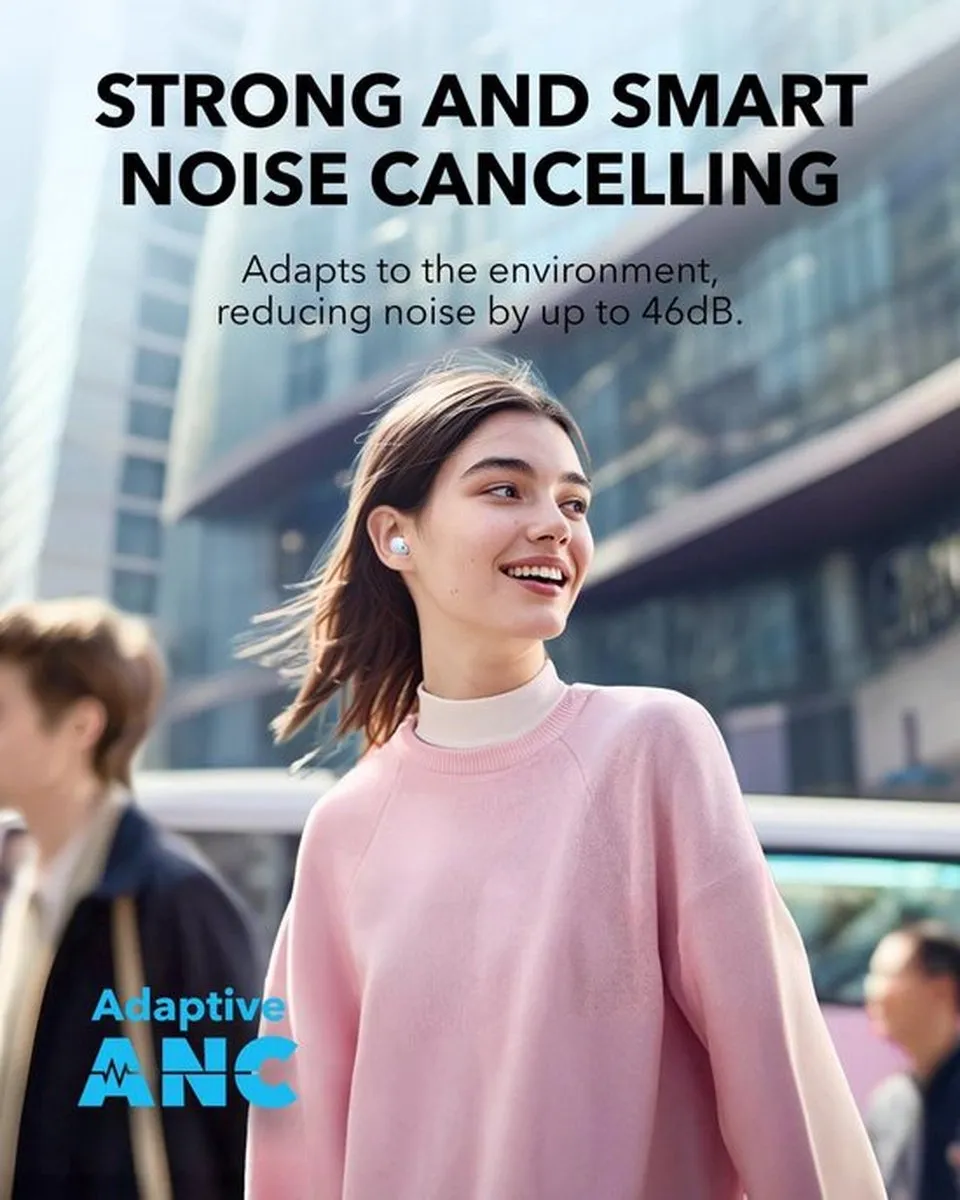 Soundcore A30i Noise Cancelling Oordopjes - Lichtblauw