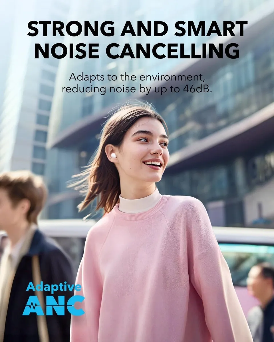 Soundcore A30i A3958G21 Noise Cancelling Oordopjes - Wit