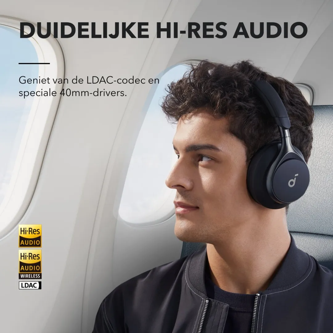Soundcore Space One Draadloze Koptelefoon - Active Noise Cancelling - 55 uur - Bluetooth 5.3