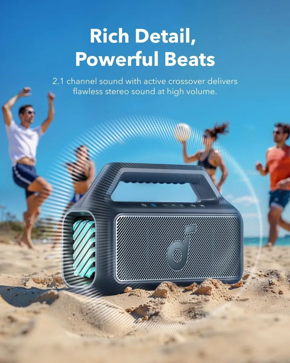 Soundcore Boom 2 A3138031 Outdoor Speaker - 80W - Blauw