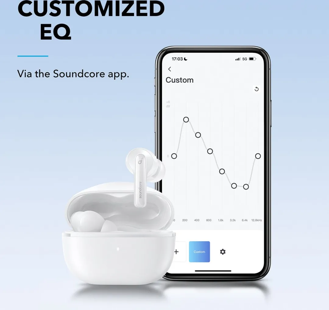 Soundcore Note 3i Noise Cancelling Oordopjes - 36H - Wit - afbeelding 4 van 6