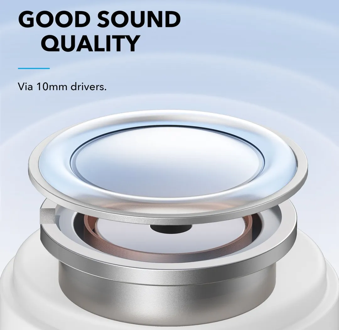 Soundcore Note 3i Noise Cancelling Oordopjes - 36H - Wit - afbeelding 5 van 6