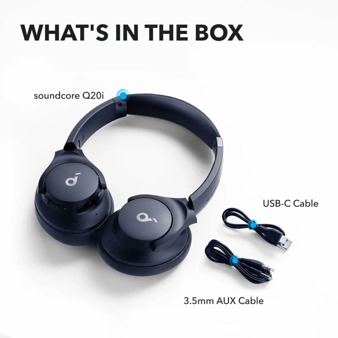 Soundcore Q20i Draadloze Hoofdtelefoon - Blauw