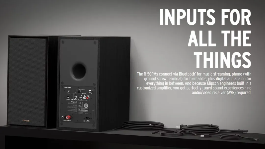 Klipsch R-50PM Actieve Boekenplankset - 120W - Bluetooth/Optisch/Analoog
