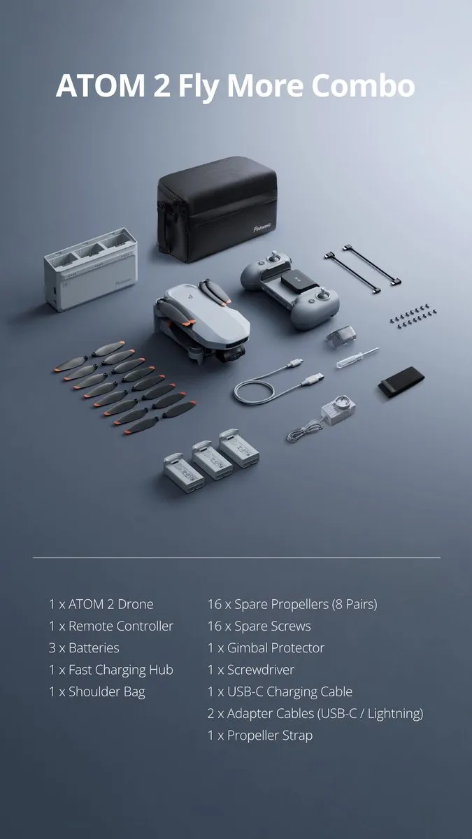 Potensic ATOM 2 APM2530321 Drone - 8K - 10km Bereik - 32 Min