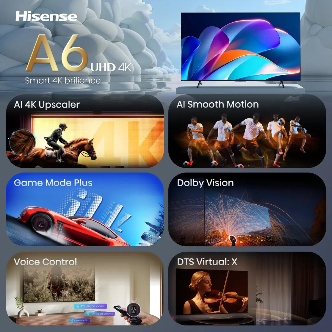 Hisense 50A6S 50 inch SmartTV - 4K DLED - Zwart