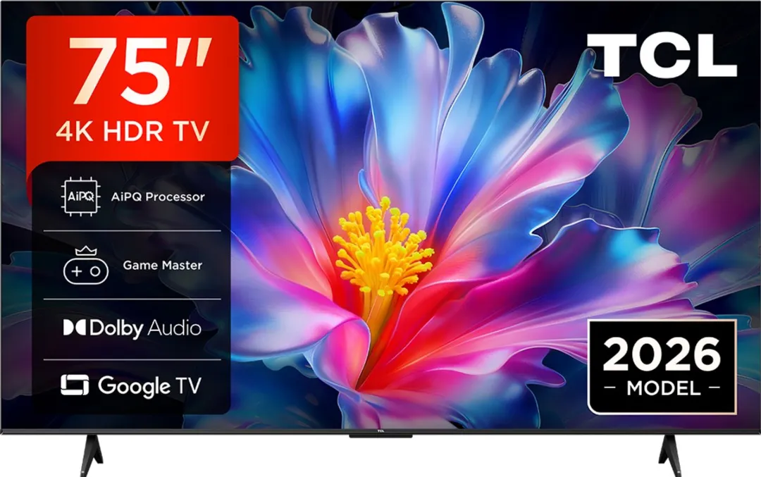 TCL 75P6L 75 inch QLED Smart TV - 4K - Zwart