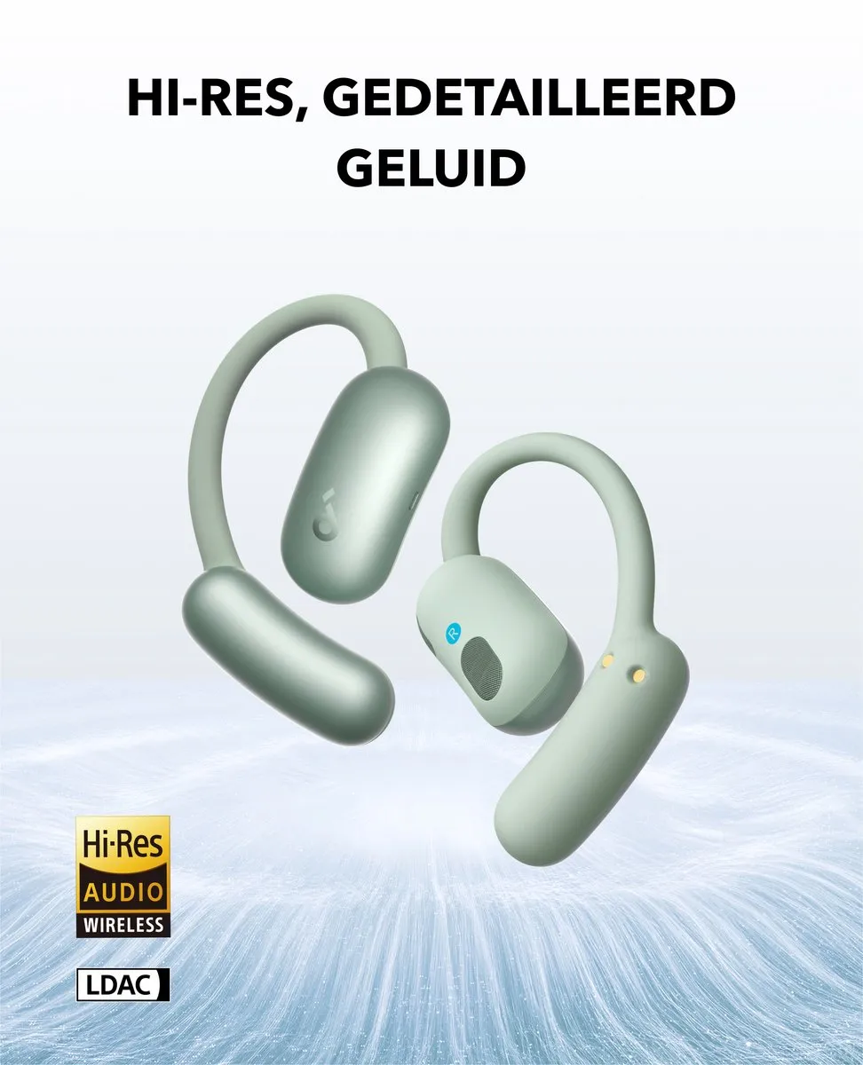 Soundcore AeroFit 2 A3874 Open-Oor Hoofdtelefoon - 42u Speeltijd - IP55 - Groen