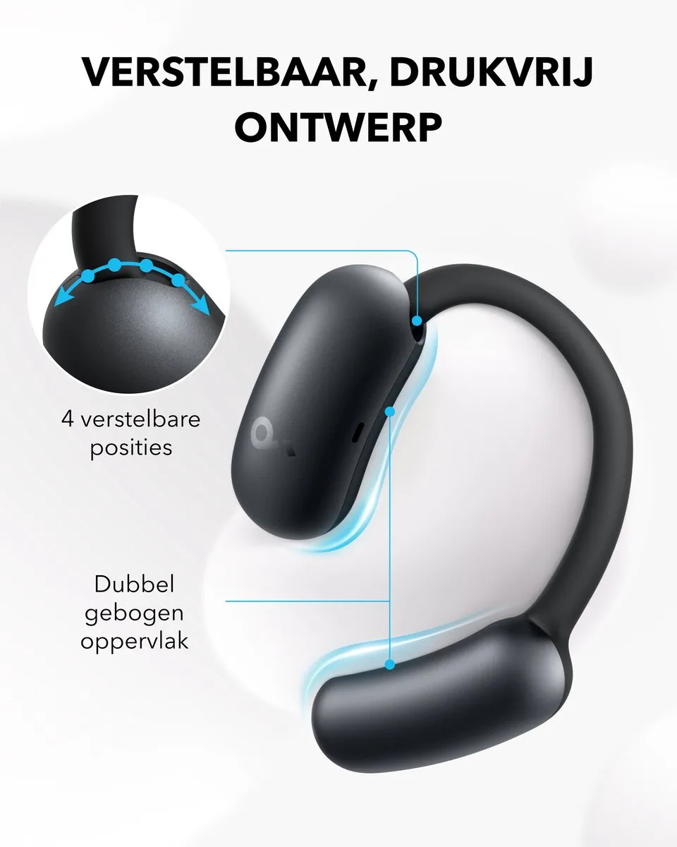 Soundcore AeroFit 2 A3874 Open-Oor Hoofdtelefoon - 42u Speeltijd - IP55 - Groen - afbeelding 6 van 6
