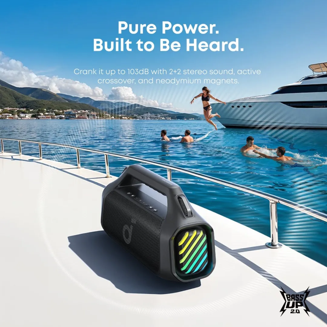 Soundcore Boom 2 Pro A3134A11 Buitenspeaker - 140W - IP68 - RGB - Powerbank