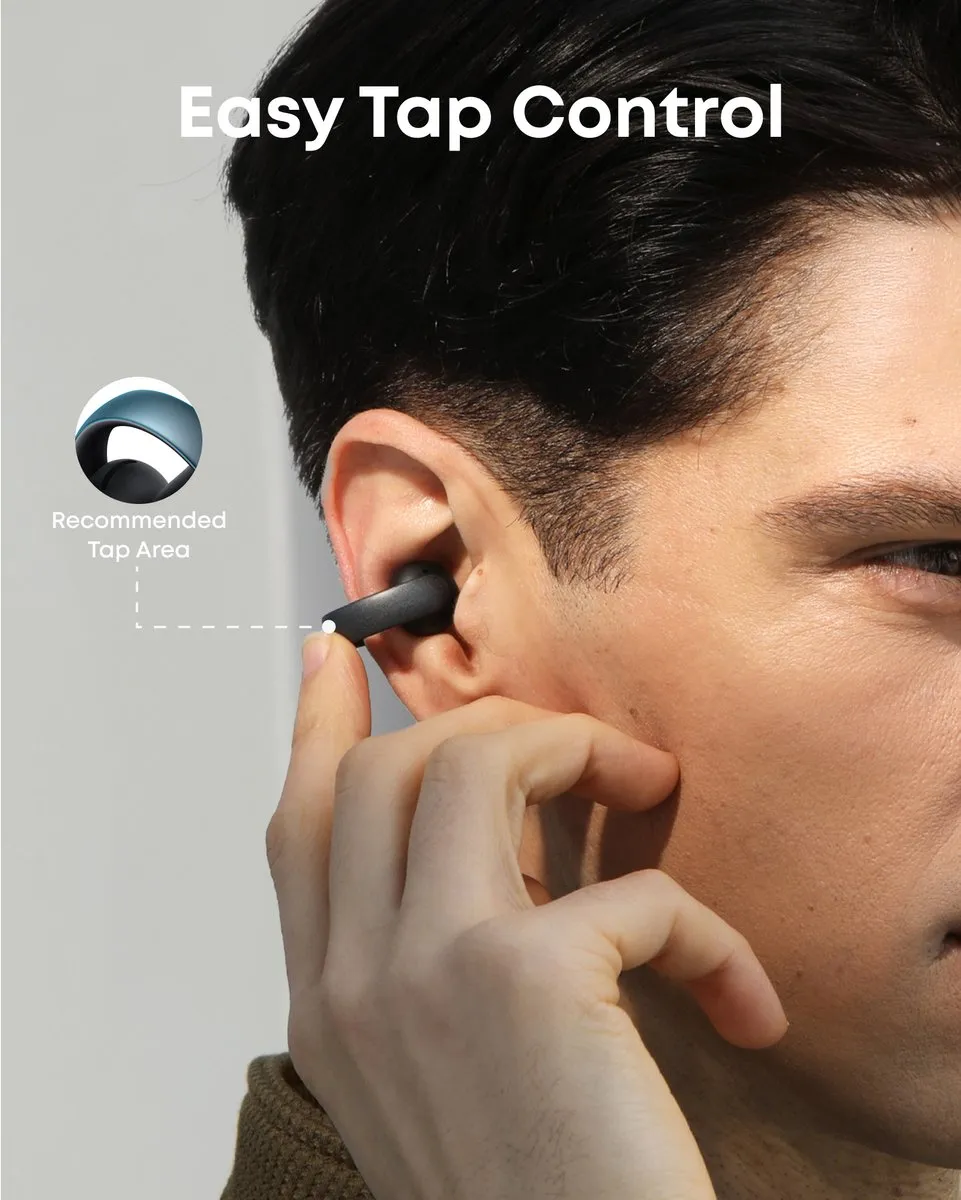 Soundcore AeroClip A3388G11 Oordopjes Open Oor - 12mm Drivers - Zwart
