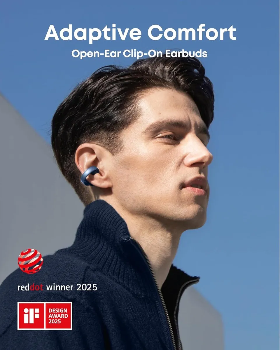 Soundcore AeroClip A3388 Oordopjes Blauw - afbeelding 6 van 6