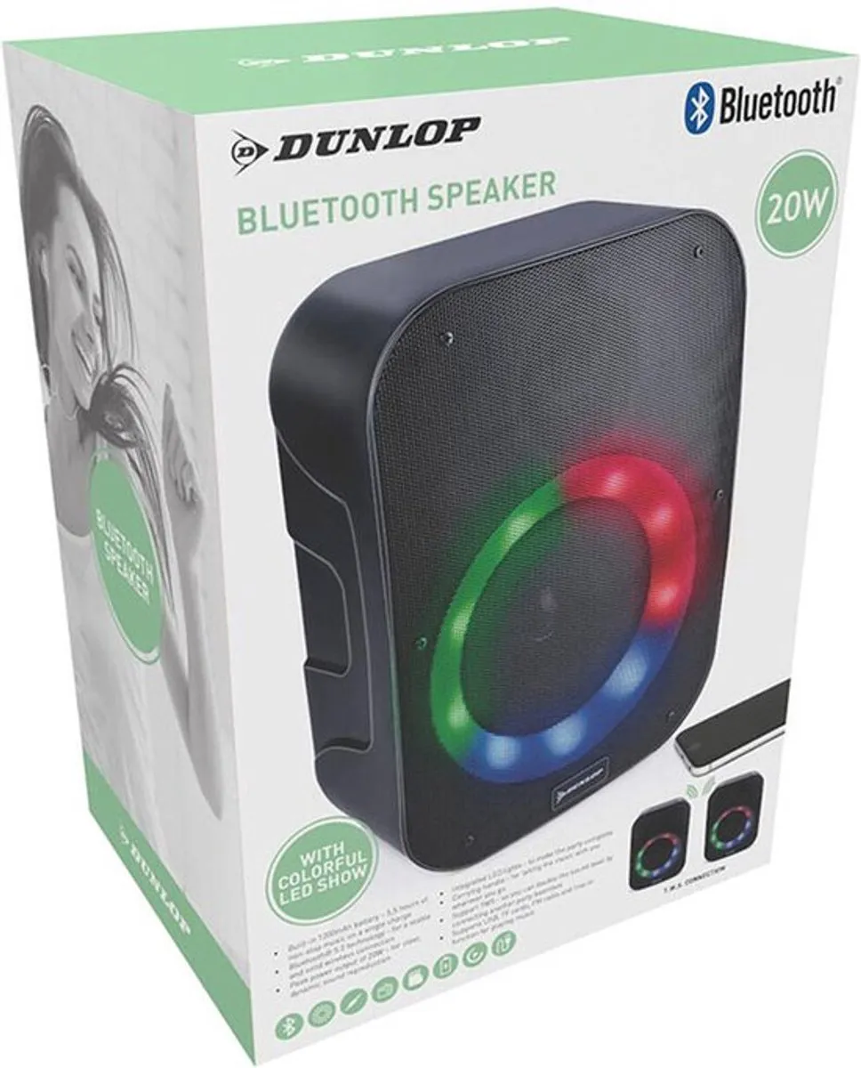 Dunlop D500 Bluetooth Speaker - 1200mAh - Zwart