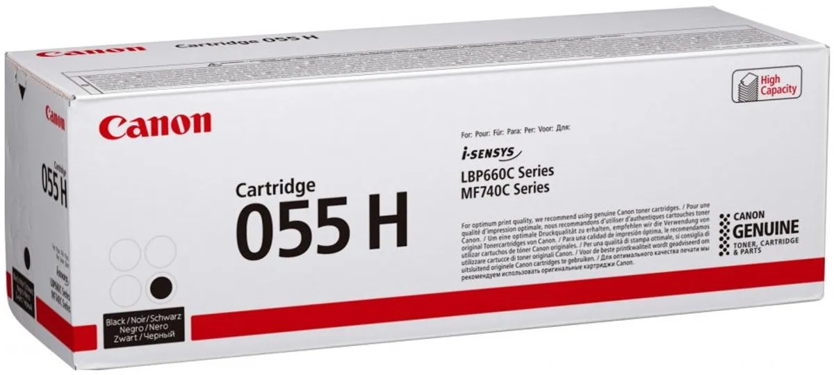 Canon 055H Toner Cartridge - Zwart - 7600 Pagina's