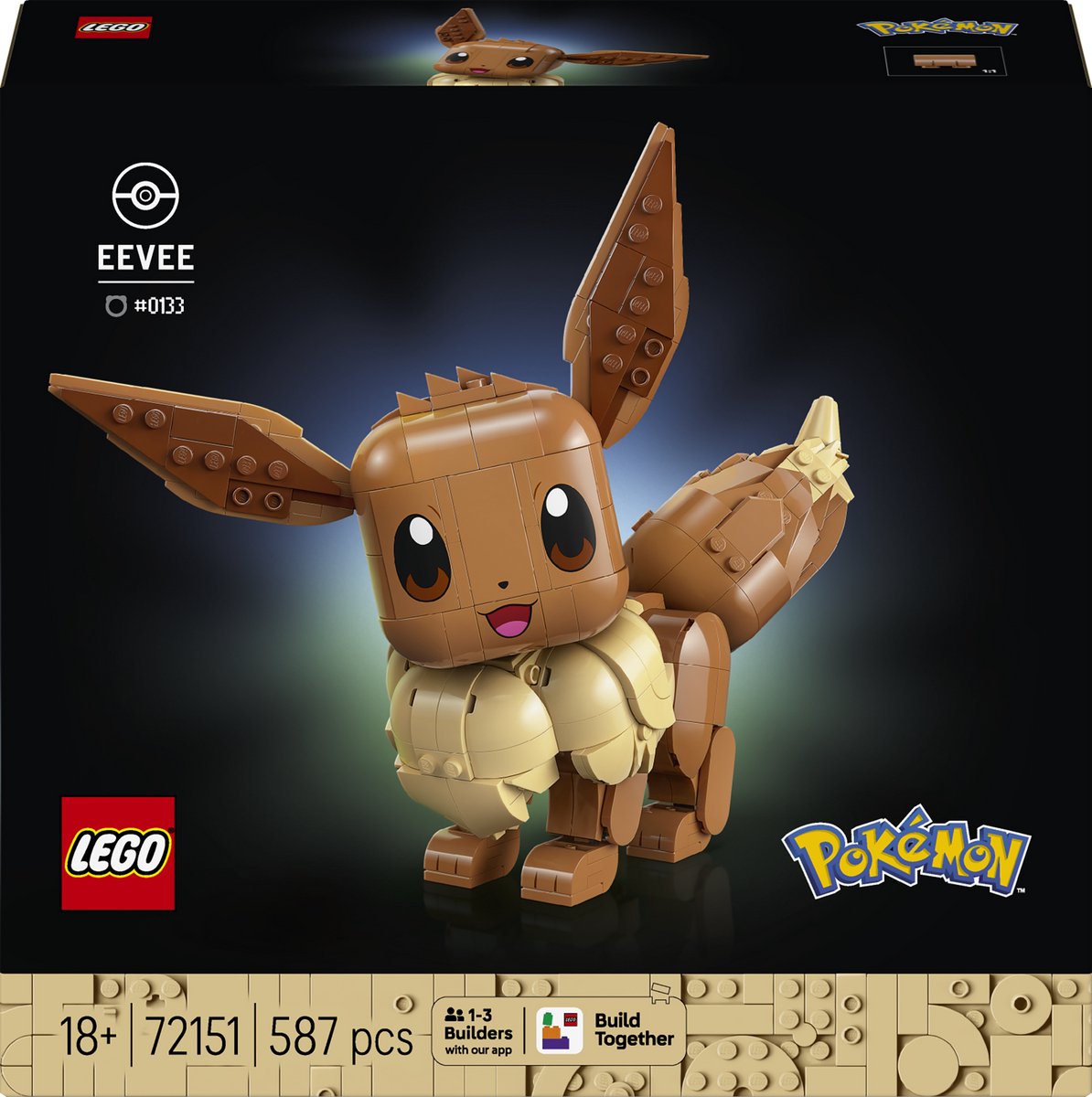 LEGO Pokémon Eevee Bouwpakket voor Volwassenen met Dieren Figuur - 72151