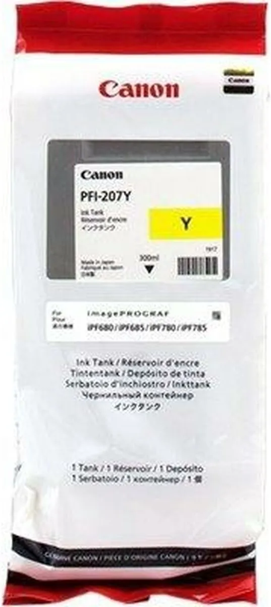 Canon PFI-207Y Inktcartridge Geel 300ml