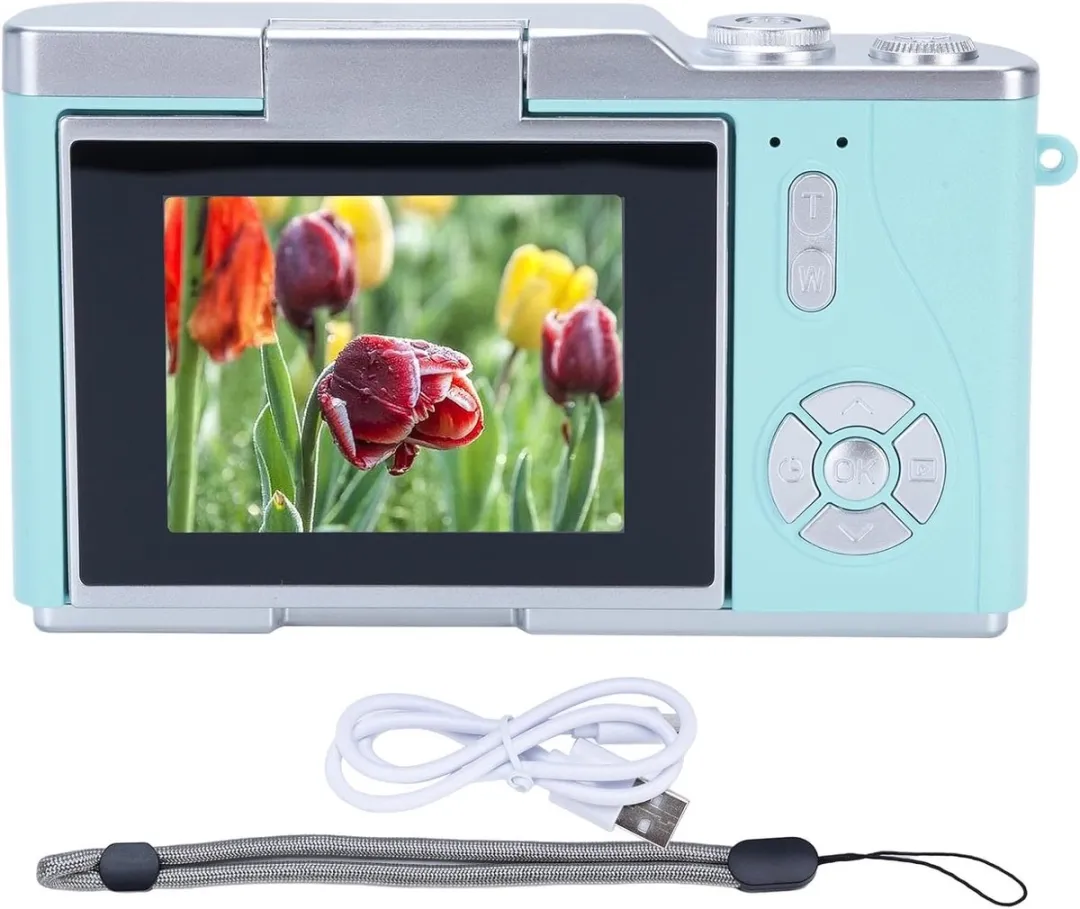 ECTEATOY XHBO-1159 Draagbare CCD Camera - 48MP Roze - 32GB Incl