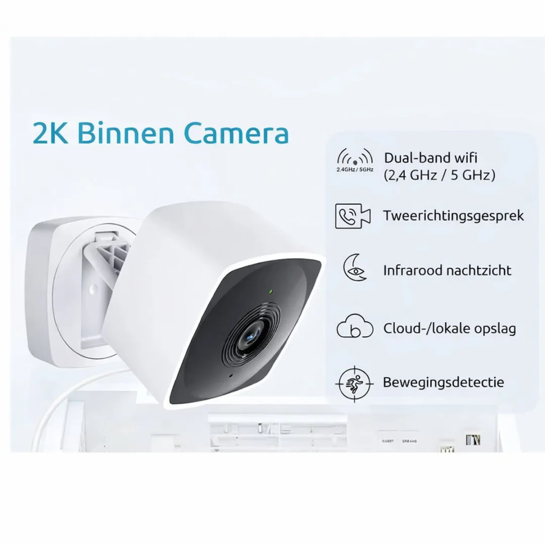 RedParrot 12S-2K-CAM Slimme Binnencamera - 3MP - Wit