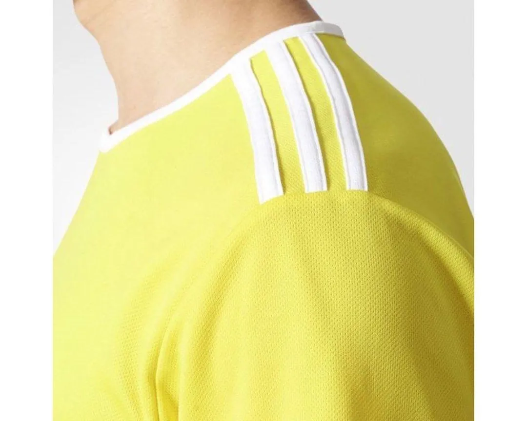 Adidas Entrada 18 Shirt Korte Mouw Kinderen 128 - Geel/Wit - afbeelding 6 van 6