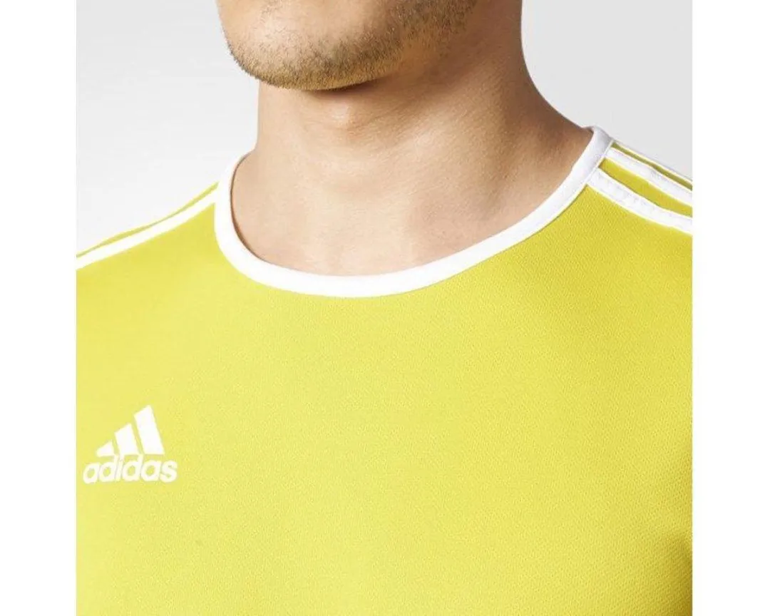 Adidas Entrada 18 Shirt Korte Mouw Kinderen 128 - Geel/Wit