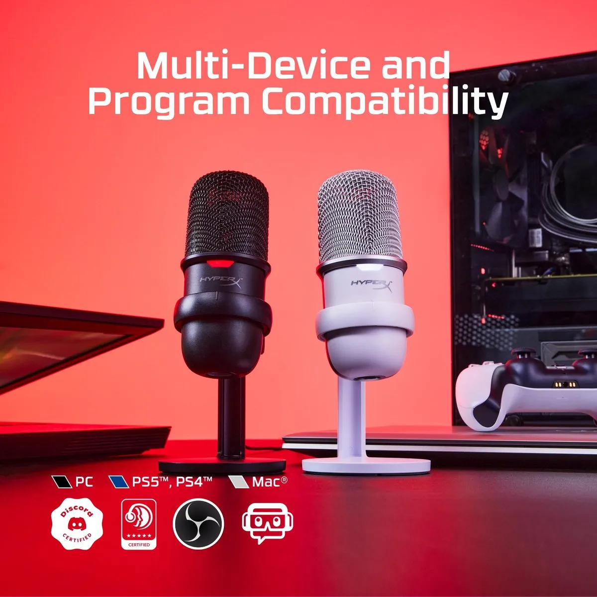 HyperX SoloCast USB Microfoon - Hi-Res Zwart