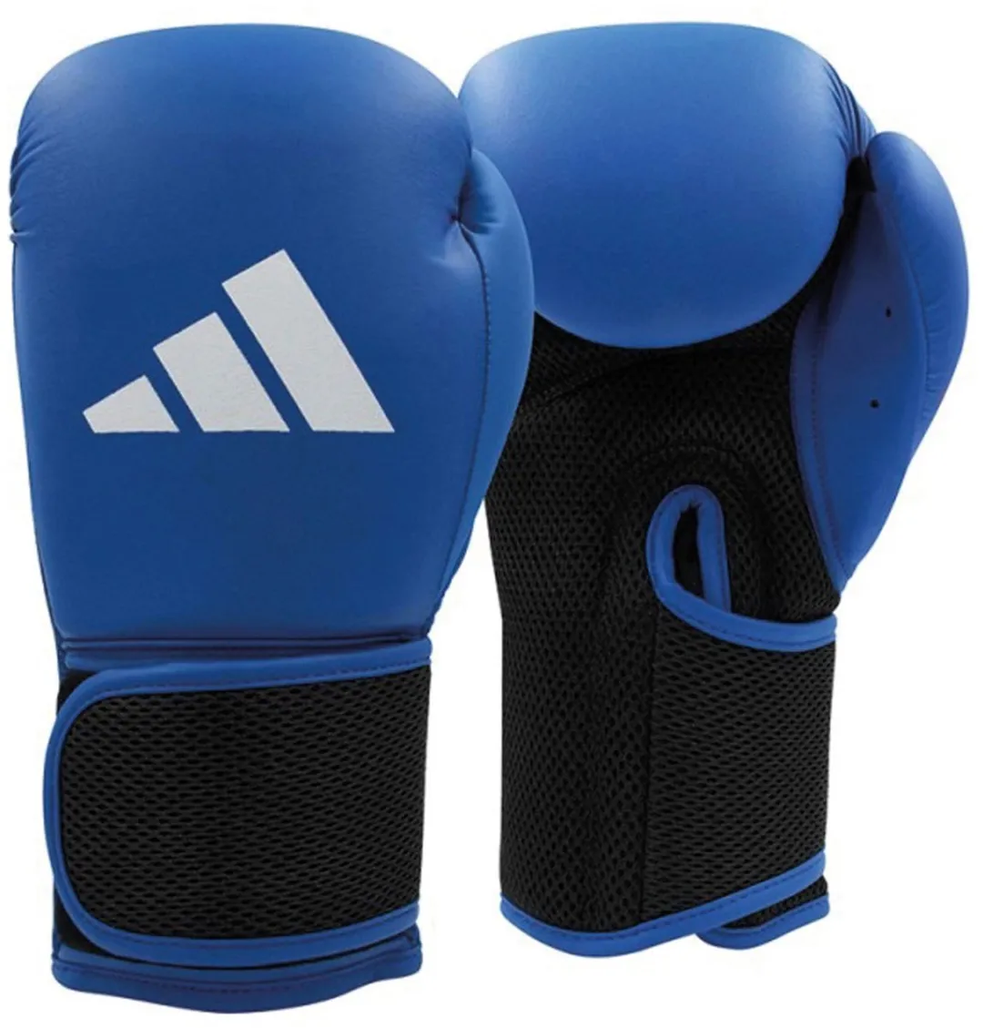 adidas Hybrid 25 Kids Bokshandschoenen 6oz - Blauw/Zwart