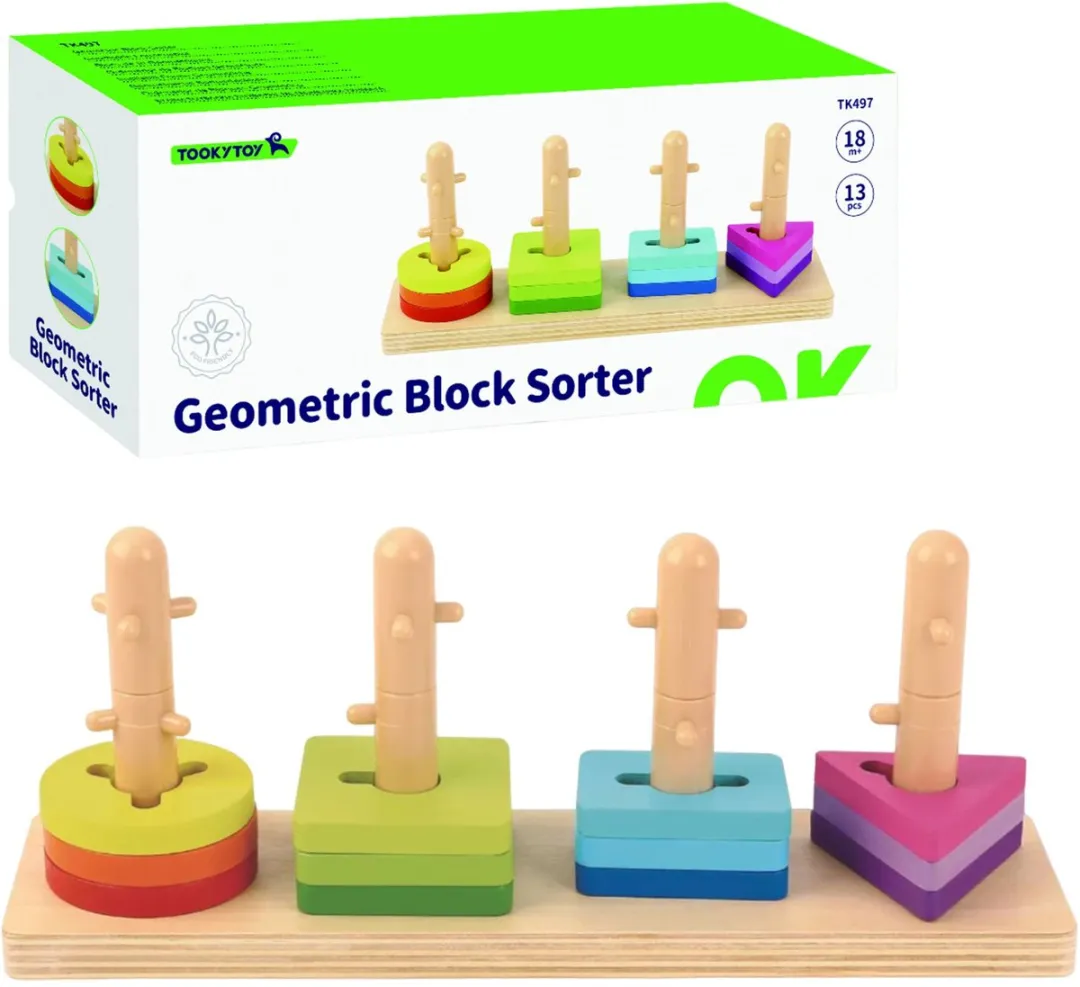 Tooky Toy Montessori Vormensorteerder Meerkleurig