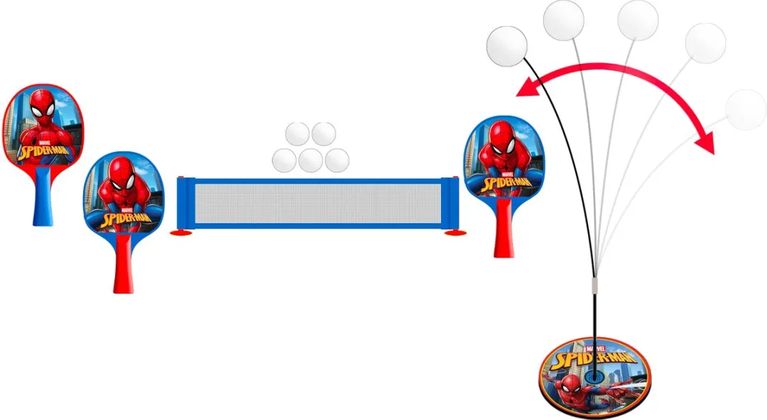 Marvel Spider-Man 2-in-1 Tafeltennisset