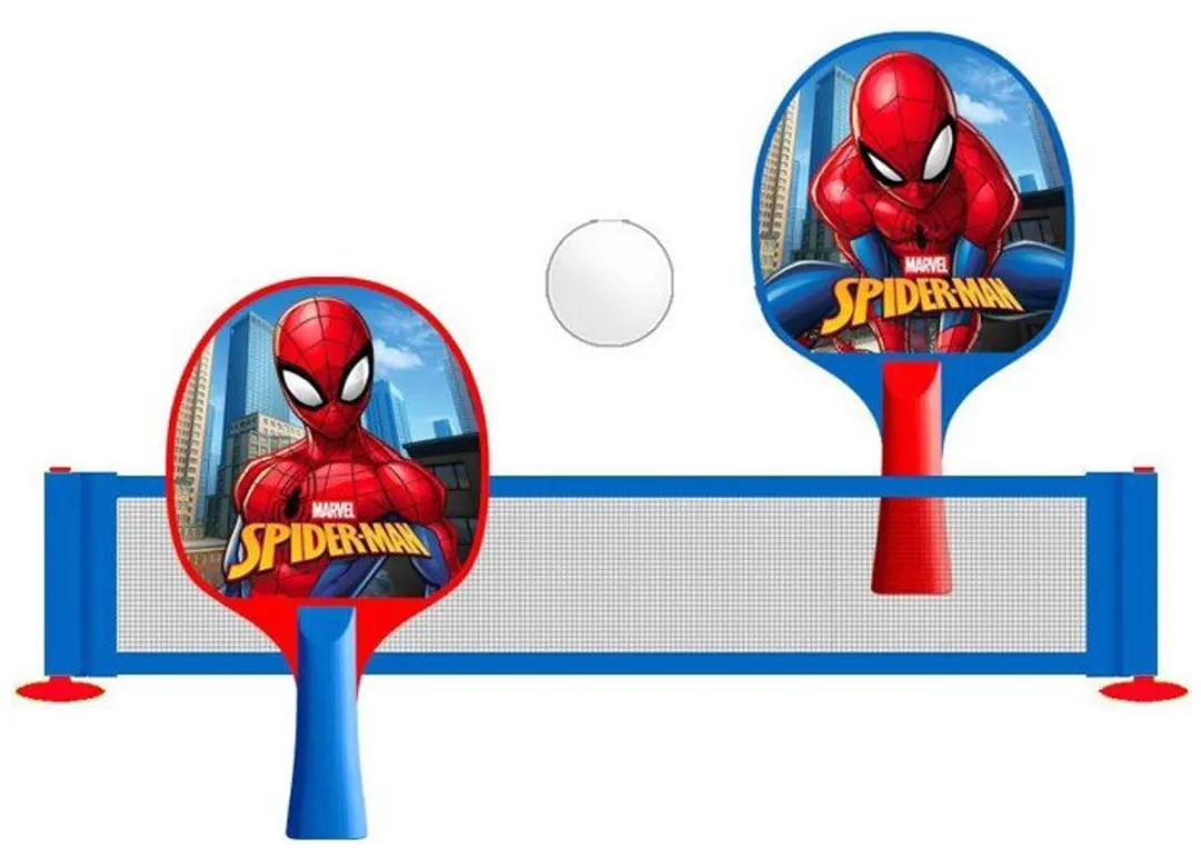 Marvel Spider-Man 2-in-1 Tafeltennisset - 2 Batjes 5 Ballen