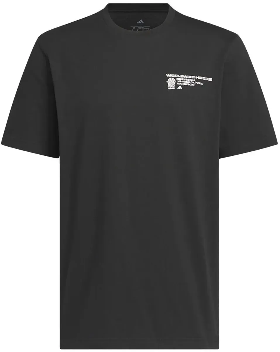 Adidas Worldwide Hoops T-shirt - M - Zwart