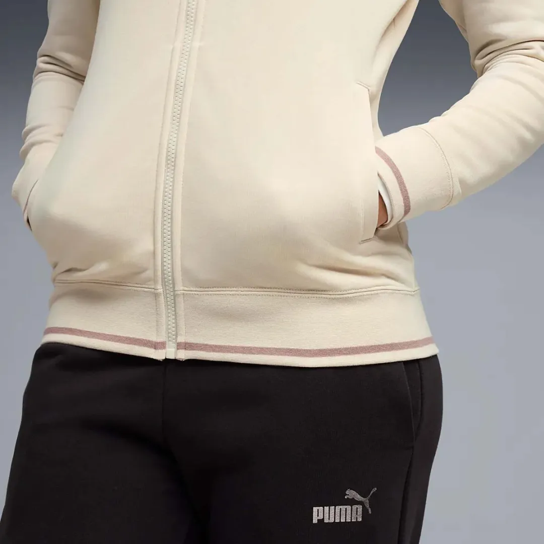 PUMA Metallic Full-Zip Trainingspak - Beige XS
