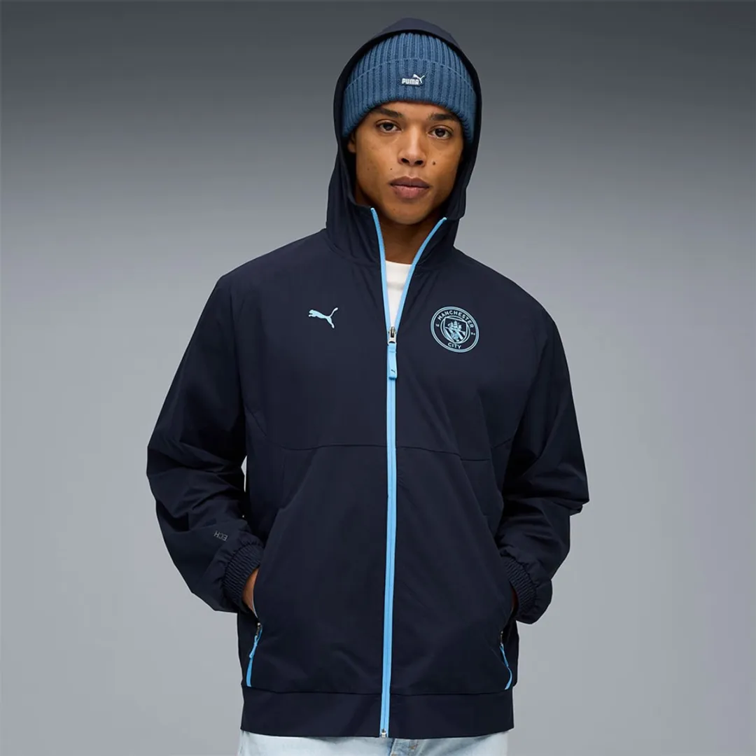 PUMA Manchester City Tech Trainingsjack - L - Deep Navy/Team Light Blue