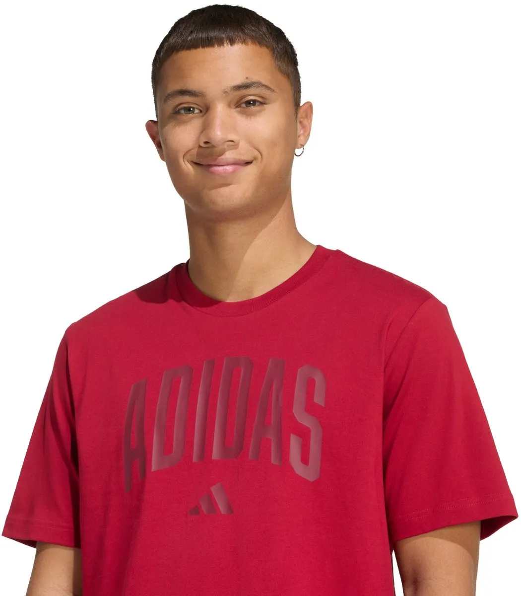 Adidas T-shirt Heren Collegiate Lineage - Rood L