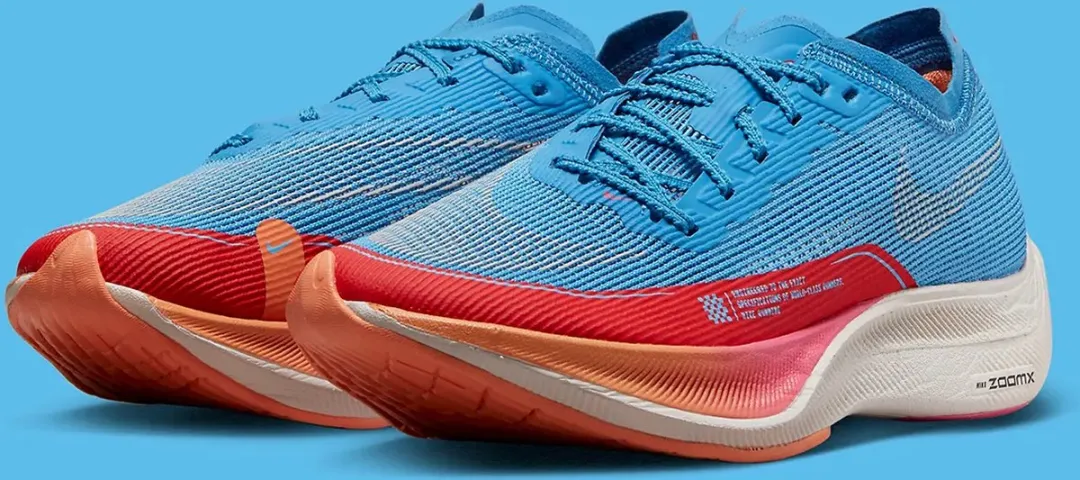 Nike ZoomX VaporFly NEXT% 2 Hardloopschoenen 36.5 - Blauw/Rood