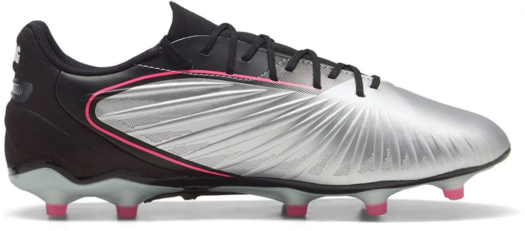 PUMA King Match FG/AG Voetbalschoenen 40.5 - Zilver