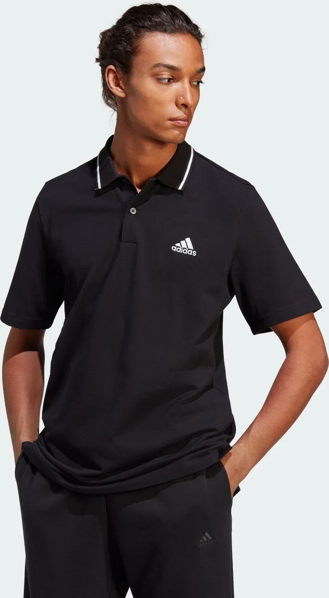adidas Sportswear Essentials Piqué Poloshirt IC9314 - Heren - Zwart - S