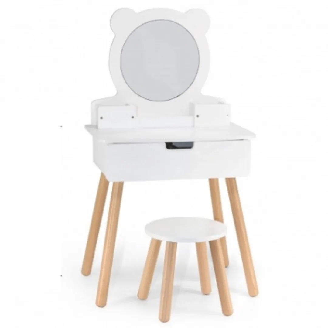 Viga Kaptafel Meerkleurig - met Stoel & Spiegel