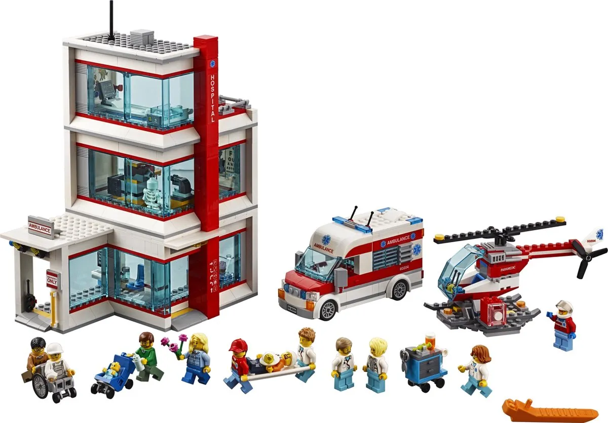 LEGO City Ziekenhuis 60204 - 861 Stukken - 11 Minifiguren - afbeelding 3 van 6