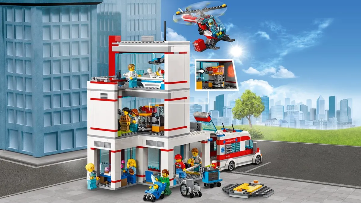 LEGO City Ziekenhuis 60204 - 861 Stukken - 11 Minifiguren - afbeelding 6 van 6