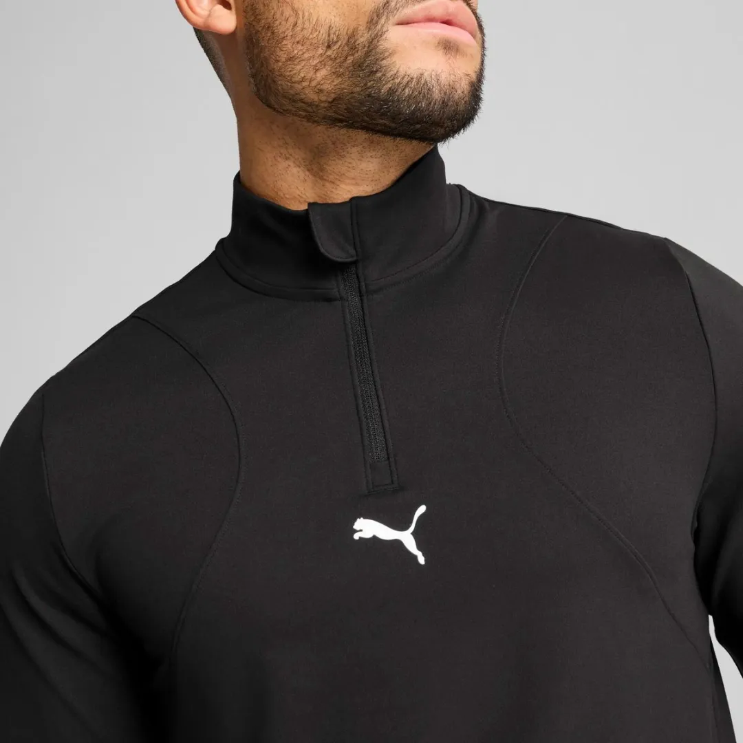 PUMA Cloudspun 1/4 Zip Trainingssweater Heren - L - Zwart