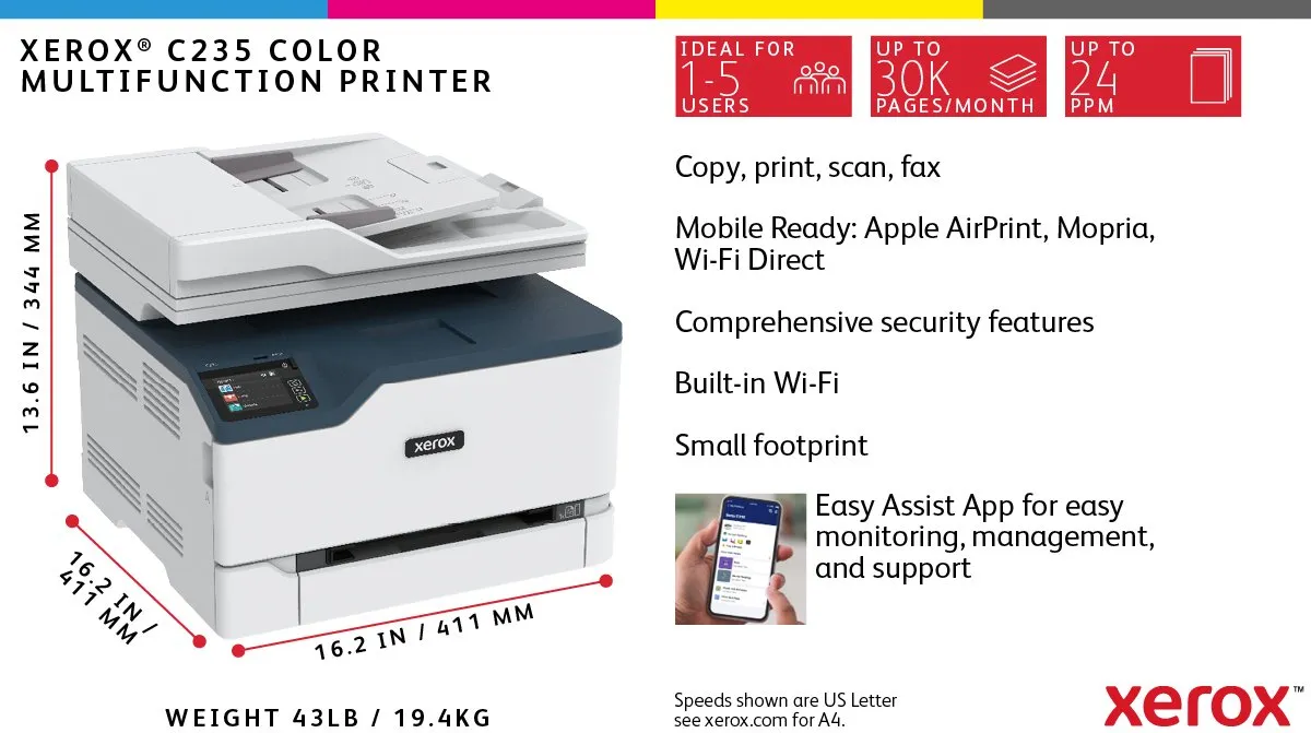 Xerox C235V_DNI Multifunction Printer - 251 Vel - Wit