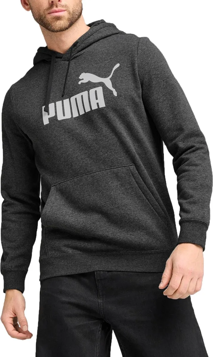PUMA ESS No.1 Logo Hoodie FL Trui - Dark Gray Heather